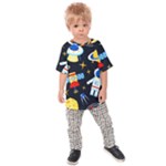 Space Seamless Pattern Kids  Raglan Tee