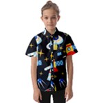 Space Seamless Pattern Kids  Short Sleeve Shirt