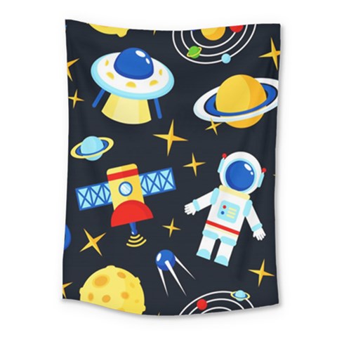 Space Seamless Pattern Medium Tapestry from ArtsNow.com