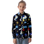 Space Seamless Pattern Kids  Long Sleeve Shirt