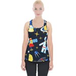 Space Seamless Pattern Piece Up Tank Top