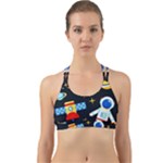 Space Seamless Pattern Back Web Sports Bra