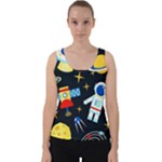 Space Seamless Pattern Velvet Tank Top