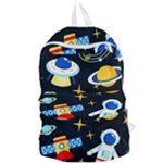 Space Seamless Pattern Foldable Lightweight Backpack