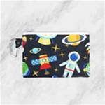 Space Seamless Pattern Canvas Cosmetic Bag (Small)