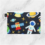 Space Seamless Pattern Canvas Cosmetic Bag (Large)