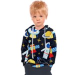 Space Seamless Pattern Kids  Overhead Hoodie