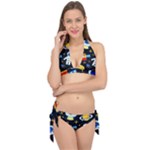 Space Seamless Pattern Tie It Up Bikini Set