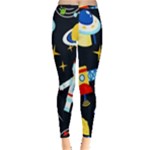 Space Seamless Pattern Inside Out Leggings