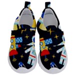 Space Seamless Pattern Kids  Velcro No Lace Shoes