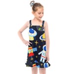 Space Seamless Pattern Kids  Overall Dress