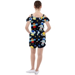 Ruffle Cut Out Chiffon Playsuit 