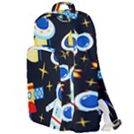 Space Seamless Pattern Double Compartment Backpack