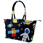 Space Seamless Pattern Canvas Shoulder Bag