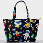 Space Seamless Pattern Back Pocket Shoulder Bag 