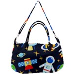 Space Seamless Pattern Removable Strap Handbag