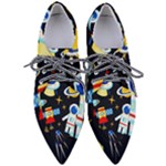 Space Seamless Pattern Pointed Oxford Shoes