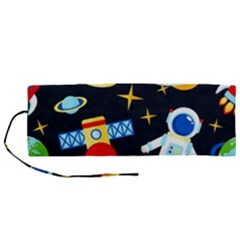 Space Seamless Pattern Roll Up Canvas Pencil Holder (M) from ArtsNow.com