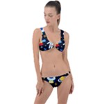 Space Seamless Pattern Ring Detail Crop Bikini Set