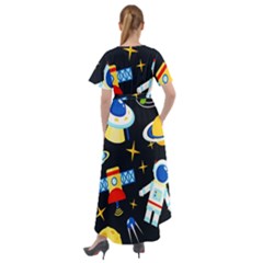 Front Wrap High Low Dress 