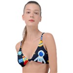 Space Seamless Pattern Knot Up Bikini Top