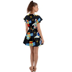 Flutter Sleeve Wrap Dress 