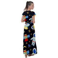 Flutter Sleeve Maxi Dress 