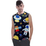 Space Seamless Pattern Men s Regular Tank Top