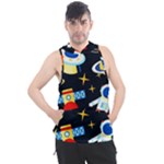 Space Seamless Pattern Men s Sleeveless Hoodie