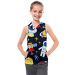 Space Seamless Pattern Kids  Sleeveless Hoodie