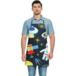 Space Seamless Pattern Kitchen Apron