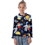 Space Seamless Pattern Kids  Frill Detail Tee