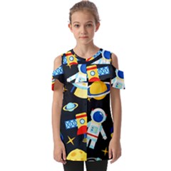 Fold Over Open Sleeve Top 