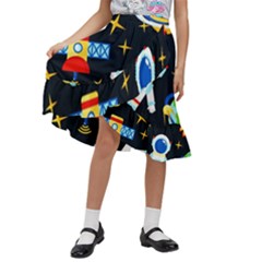 Kids  Ruffle Flared Wrap Midi Skirt 
