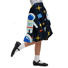 Kids  Ruffle Flared Wrap Midi Skirt 