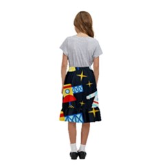 Kids  Ruffle Flared Wrap Midi Skirt 