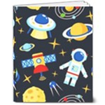 Space Seamless Pattern 8  x 10  Softcover Notebook