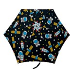 Seamless-adventure-space-vector-pattern-background Mini Folding Umbrellas