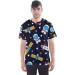 Seamless-adventure-space-vector-pattern-background Men s Sport Mesh Tee