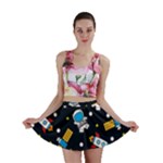 Seamless-adventure-space-vector-pattern-background Mini Skirt