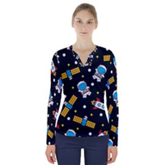 V-Neck Long Sleeve Top 