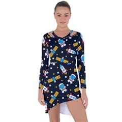 Asymmetric Cut-Out Shift Dress 