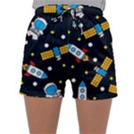 Seamless-adventure-space-vector-pattern-background Sleepwear Shorts