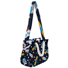 Rope Handles Shoulder Strap Bag 