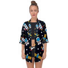 Open Front Chiffon Kimono 