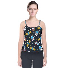 Velvet Spaghetti Strap Top 