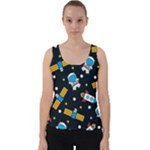 Seamless-adventure-space-vector-pattern-background Velvet Tank Top