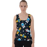 Seamless-adventure-space-vector-pattern-background Velvet Tank Top