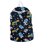 Seamless-adventure-space-vector-pattern-background Foldable Lightweight Backpack