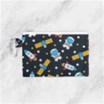 Seamless-adventure-space-vector-pattern-background Canvas Cosmetic Bag (Small)